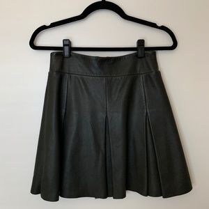 All Saints Pleater Real Leather Mini Skirt | Small